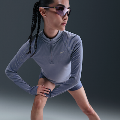 เสื้อวิ่งผู้หญิงซิปสั้น Dri-FIT Nike Tempo Flash