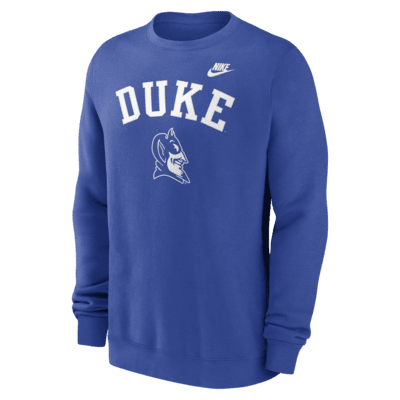 Sudadera de cuello redondo sin cierre universitaria Nike para hombre Duke Blue Devils Legacy Classic Arch Over Logo