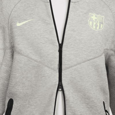 Sweat à capuche et zip Nike Football FC Barcelona Tech Fleece Windrunner 3e tenue pour homme