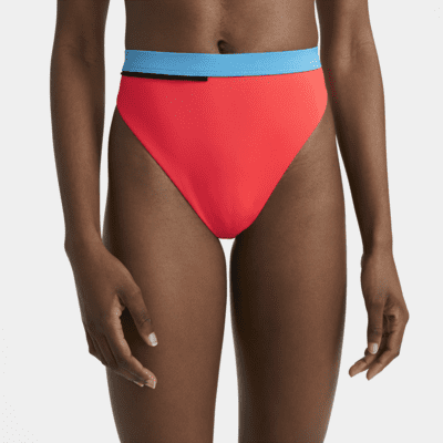 Prenda para la parte inferior de natación de cintura alta con bloques de color para mujer Nike