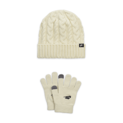 Nike Big Kids' 2-Piece Cable Gifting Beanie Set