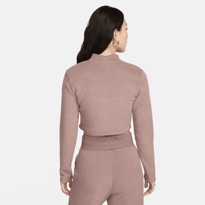 Nike Sportswear Phoenix Plush Women's Slim Long-Sleeve Cropped Cozy Fleece Top