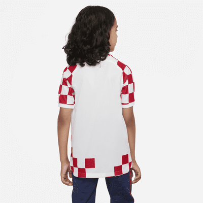 Croatia 2022/23 Stadium Home Big Kids' Nike Dri-FIT Soccer Jersey