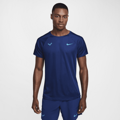 Camisola de ténis de manga curta Nike Dri-FIT Rafa Challenger para homem