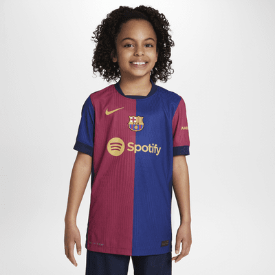 Camisola de futebol Authentic Nike Dri-FIT ADV do equipamento principal Match FC Barcelona 2024/25 Júnior