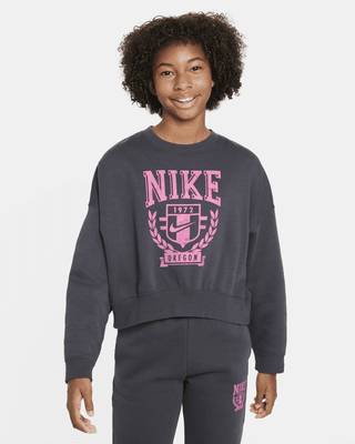 Подростковый свитшот Nike Sportswear Big Kids' (Girls') Oversized Fleece Crew-Neck