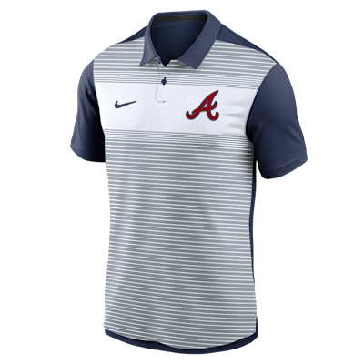 Atlanta Braves Striped Vapor Polo Men's Nike Dri-FIT MLB Polo