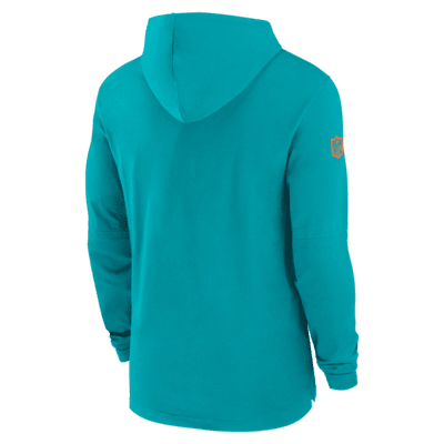 Miami Dolphins Sideline Men's Nike Dri-FIT NFL Long-Sleeve Hooded Top