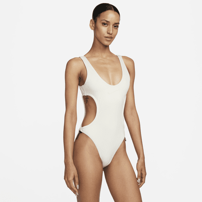 Traje de baño de una sola pieza recortado para mujer Nike Swim