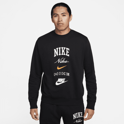 Nike Club Fleece Pullover Longsleeve Men's Hoodie Black/White