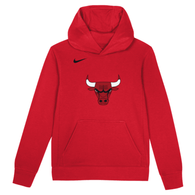 Sudadera con gorro sin cierre Nike de la NBA para niños talla grande Chicago Bulls Club