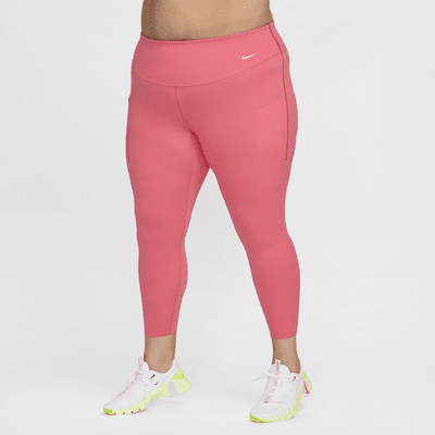 Leggings 7/8 de tiro alto y sujeción media con bolsillos para mujer (talla grande) Nike Universa