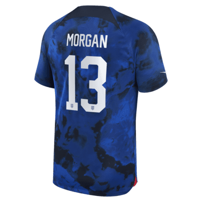 Jersey de fútbol Nike Dri-FIT de la selección de fútbol femenino de EE. UU. visitante 2022/23 Stadium (Alex Morgan) para hombre