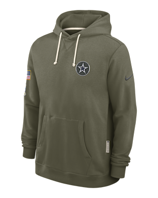 Мужское худи Dallas Cowboys Salute to Service Sideline Dominant Force Nike Dri-FIT NFL Pullover Hoodie