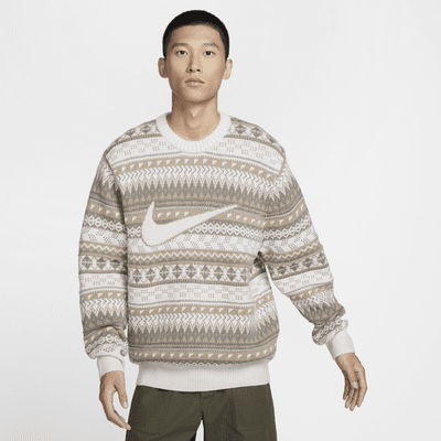 Nike Life Men's Fair Isle Swoosh Jumper