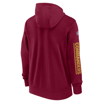 Washington Commanders Sideline Team Issue Club Men's Nike Full Zip Hoodie