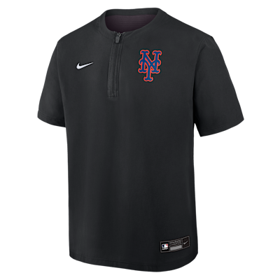 New York Mets Authentic Collection Men's Nike Dri-FIT MLB 1/4-Zip Short-Sleeve Windshirt