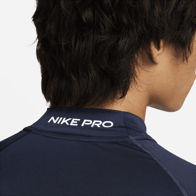 ナイキ プロ メンズ Dri-FIT フィットネス モックネック ロングスリーブ トップ