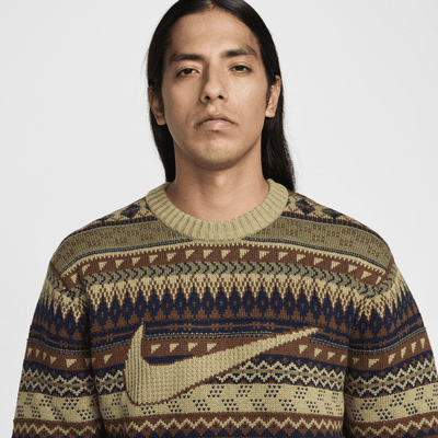 Nike Life Men's Fair Isle Swoosh Jumper