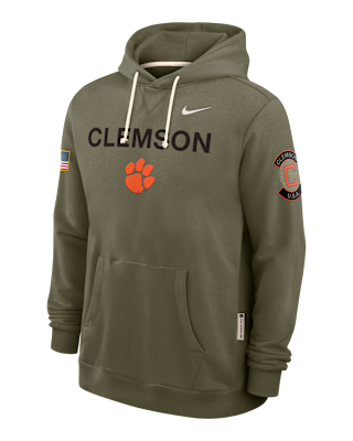 Мужское худи Clemson 2025 Military Appreciation Nike Dri-FIT College Pullover Hoodie