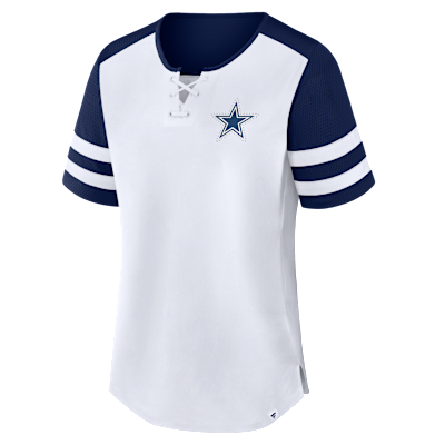 Dallas Cowboys Touchdown Pass Athena Lace-Up Women's Nike NFL T-Shirt from Nike - $60