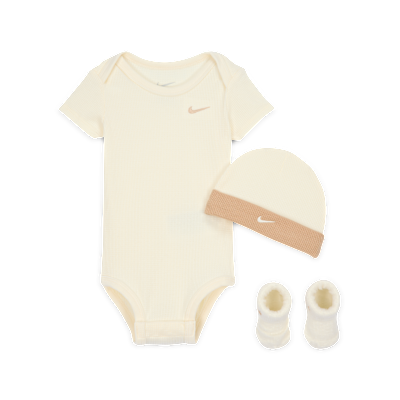 Nike Baby (6-12M) Waffle Knit Bodysuit 3-Piece Set