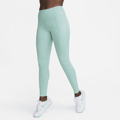 Leggings de largo completo y tiro medio con sujeción firme y bolsillos para mujer Nike Go