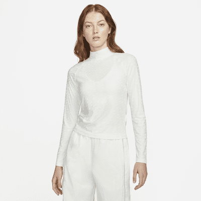 Camiseta de manga larga y cuello alto para mujer Nike Sportswear Icon Clash