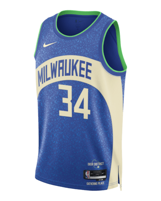 Мужские джерси Giannis Antetokounmpo Milwaukee Bucks City Edition 2023/24 Nike Dri-FIT NBA Swingman Jersey