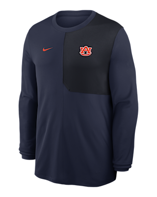 Мужские  Auburn Sideline Coach Nike Dri-FIT College Long-Sleeve Top