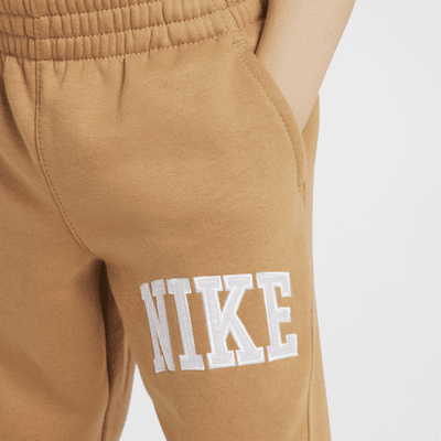 Pants de tejido Fleece con apliques infantil Nike Sportswear Club 