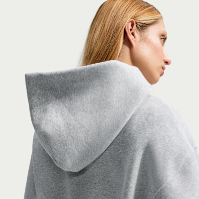 Sudadera con gorro Nike Sportswear oversized cropped Henley de tejido Fleece para mujer Phoenix