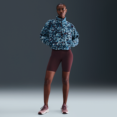 Sudadera de tejido Fleece Therma-FIT oversized de 1/2 cierre para mujer Nike One