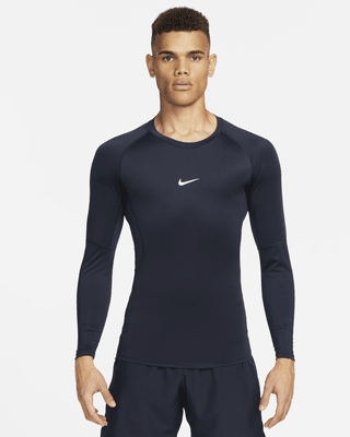 Мужские тайтсы Nike Pro Dri-FIT Tight Long-Sleeve Fitness Top для тренировок