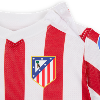 Atlético Madrid 2025/26 Stadium Home Baby/Toddler Nike Soccer Replica 3-Piece Kit