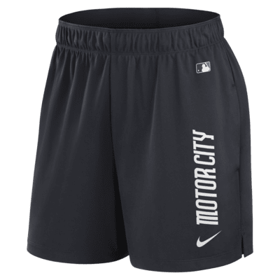 Shorts de la MLB Nike Dri-FIT para mujer Detroit Tigers Authentic Collection City Connect