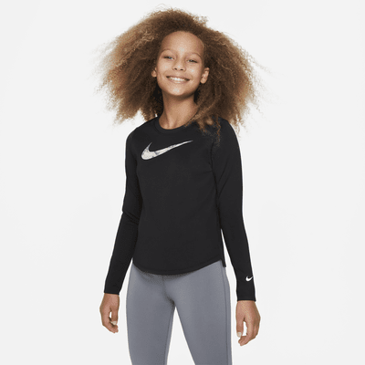 Nike Dri-FIT One Older Kids' (Girls') Long-Sleeve Top