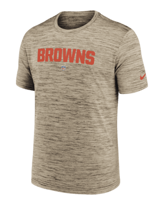 Nike Men's Dri-Fit Sideline Velocity (NFL Cleveland Browns) Long-Sleeve T-Shirt in Grey, Size: Medium | 00KX06G93-078