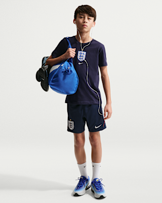 Детские шорты England Strike Big Kids' Nike Dri-FIT Soccer Knit Shorts