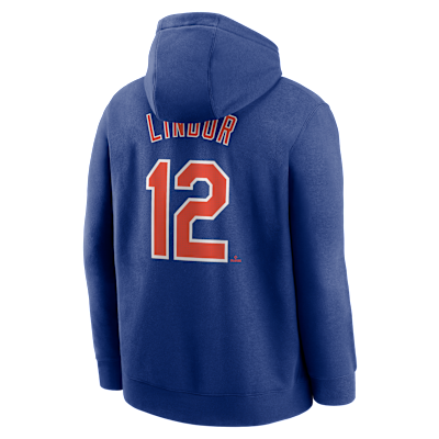 Francisco Lindor New York Mets Club Men's Nike MLB Pullover Hoodie