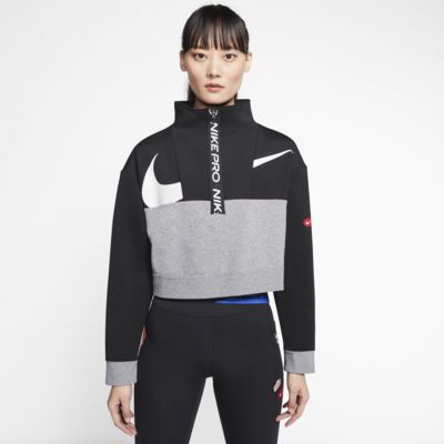 nike pro crop jacket