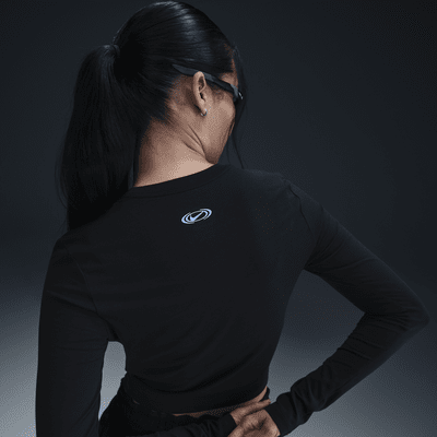 Nike Sportswear 女款針織長袖短版上衣