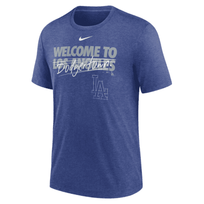 New Royal Blue Los Doyers Youth Silkscreen T-Shirt. Available