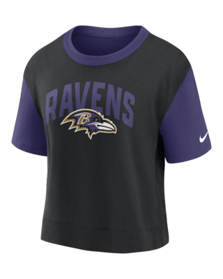 Nike Fashion (NFL Baltimore Ravens) Women's High-Hip T-Shirt.