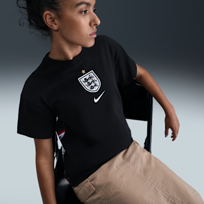 Playera de fútbol Nike Inglaterra Premium de portero para niños talla grande