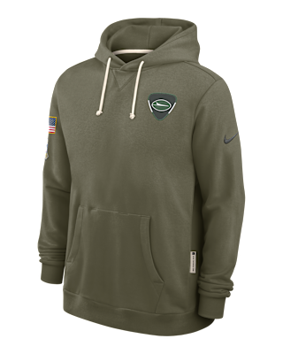 Мужское худи New York Jets Salute to Service Sideline Dominant Force Nike Dri-FIT NFL Pullover Hoodie