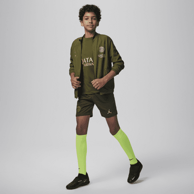 Calções de futebol de réplica Nike Dri-FIT do quarto equipamento Paris Saint-Germain 2023/2024 Júnior