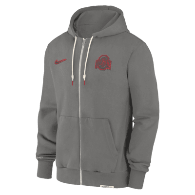 Ohio State Buckeyes Sideline Player Men's Nike Dri-FIT College Full-Zip Hoodie