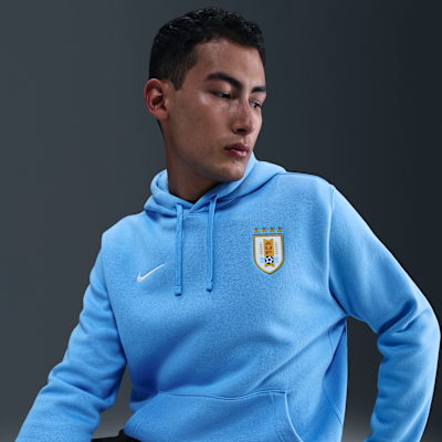Sudadera de fútbol con gorro sin cierre Nike para hombre Uruguay Club