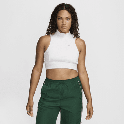 Nike Sportswear Chill Terry Women's Slim Cropped 1/2-Zip French Terry Tank Top